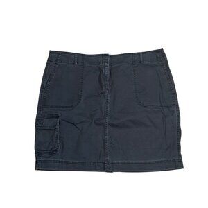 J.Jill Womens Black Stretch Cargo Skirt Size 14 1879